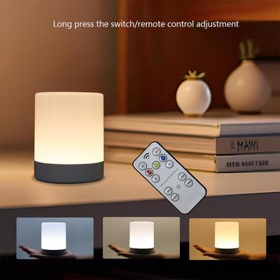 Dokunmatik Şarj Edilebilir LED Gece Lambası Yaratıcı USB Başucu Lambası Dokunmatik 3 Modlu Kısılabilir Masa Lambası Yatak Odası Okuma Lambası İçin Göz Koruması