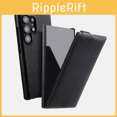 For Samsung Galaxy S25 Ultra Leather Flip Case With Shockproof Features For Elegant Phone Protection