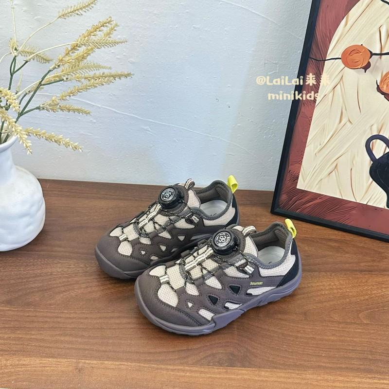 Youth Style Shoes Kids Outdoor Running Shoes Boys Girls Lightweight Breathable Mesh Rubber Sole With Rotating Buckle