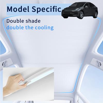 Car Sunroof Sunshade Curtain for Tesla New Model MY M3 Sun Shade Non-woven Front Rear Skylight UV Shade Net Ice Cooling