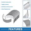 Connecting Rod Bearing Set No.12591093 for Chevrolet Equinox 2010-2017 Engine Rod Bearing Kit Metal Silver Tone 8 Pcs