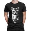 Men El Gato Munchkin Kitten Funny Sad Crying Cat Meme T Shirts 100 Cotton Clothes Novelty Short Sleeve Round Neck Tees TShirt