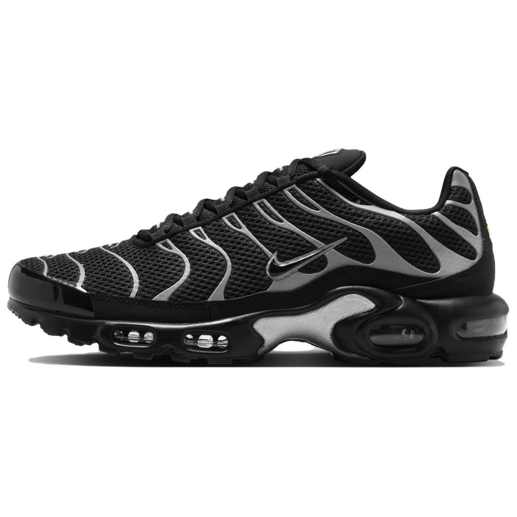 New Nike Air Max Plus Premium Black Reflective Silver HQ3029-001