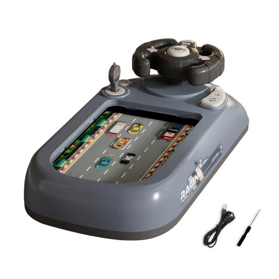 Kids Driving Simulator Toy 200 Levels Adjustable Educational Steering Wheel Toy Toddlers Interactive Pretend Driving Car Racing Board Game