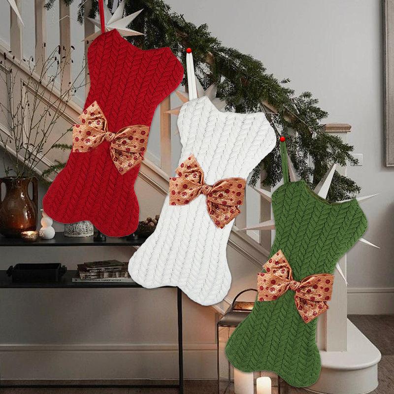 New Arrivals Gift Bags Christmas Large Gift Bags Festive Vibes Knitted Wool Hanging Decorations