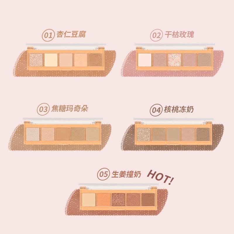 COLOR SCHOOL - 5 Colors Eyeshadow Palette - Walnut Milk