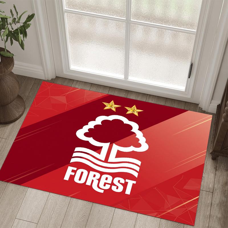 Nottingham Forest Design Kristall Samt Teppich Gemütlich Nicht?Rutschfester Teppich mit Aufdruck für Schlafzimmer Wohnzimmer Eingang