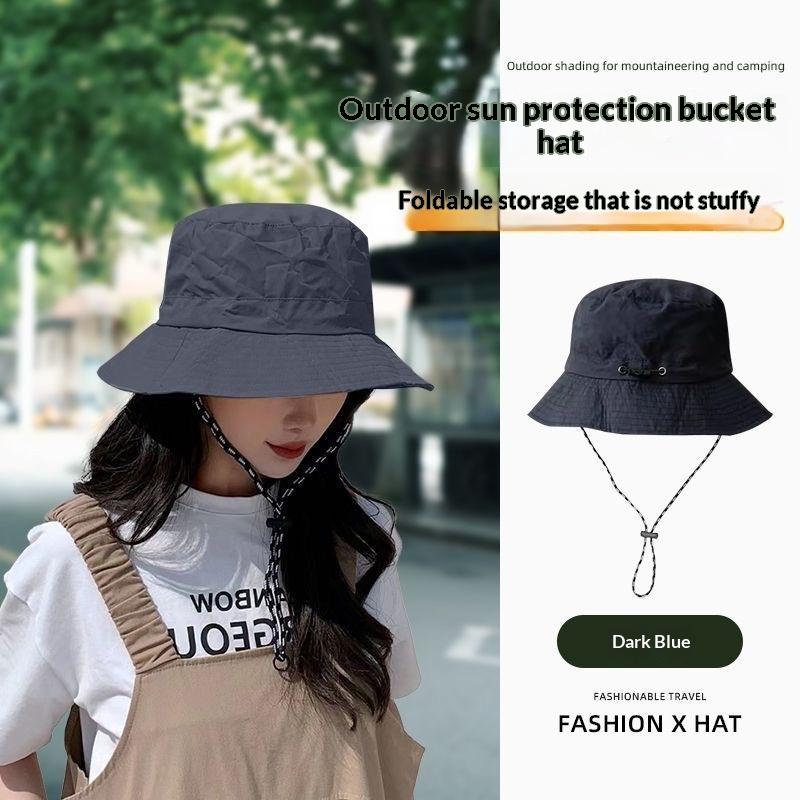 Summer Sun Protection Waterproof Fisherman Hat Bucket Camping Hiking Mountaineering Cap Foldable Storage Bag
