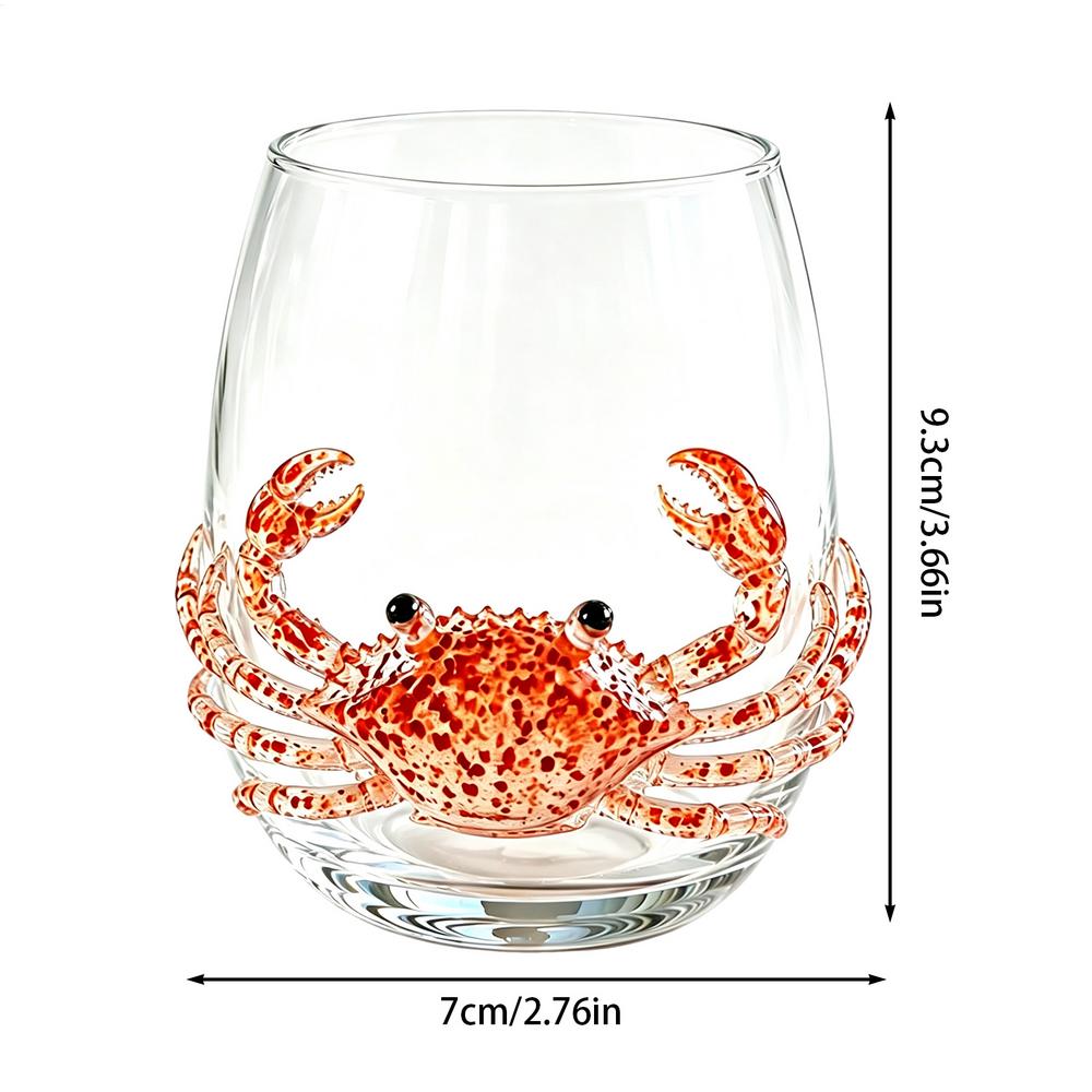 Marine Animal Drinking Glass, Stemless Tumbler with Ocean Design, Reusable Water Cup for Home Bar Party, Drinking Cup Adults