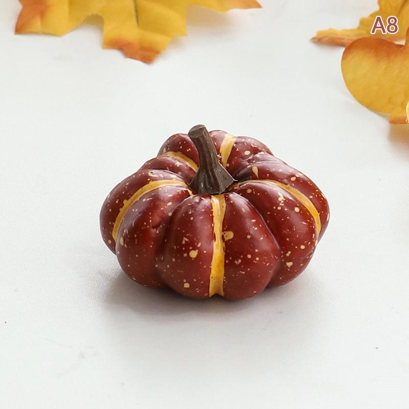 Mini Artificial Halloween Pumpkin Decor Simulation Vegetable Diy Craft Halloween Home Party Decoration Props Farmhouse Harvest