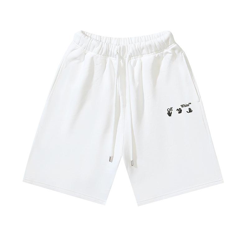1016 Off-White Frühling/Sommer Neu OW Palmenbuchstabenmuster Bedruckte Lässige Lockere Shorts für Damen und Herren