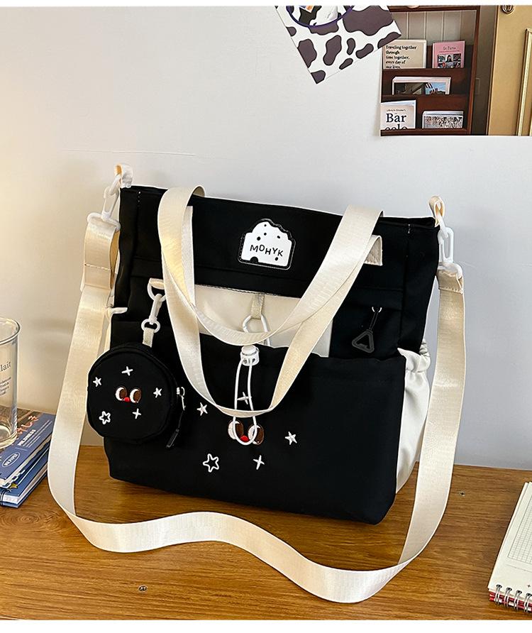 School Bag 2025 New Korean Version Large-capacity Student Make-up Bag Simple Leisure College Style Handbag Versatile Backpack