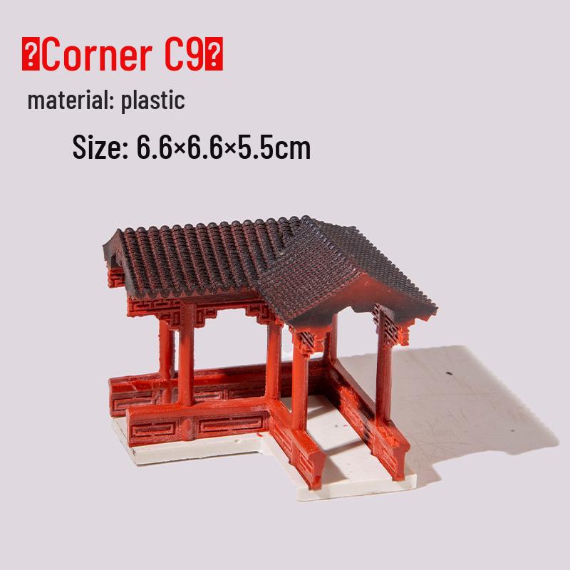 Ancient Architecture Bonsai Pavilion Ornament for Fish Tank and Aquaterrarium Landscaping