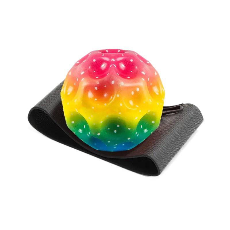 Luminous Rubber Wrist Ball with Elastic Rope - Kids' Rebound Toy for Boys' Boredom Relief