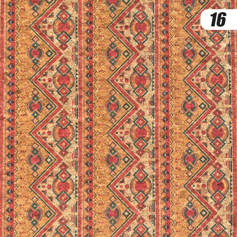 100x135cm Tkanina z nadrukiem korkowym Sztuczna skóra Wodoodporna Kolorowa Miękka Tkanina Korkowa Sofa Samochód Torba Dekor Mebli DIY Szycie Rzemiosło