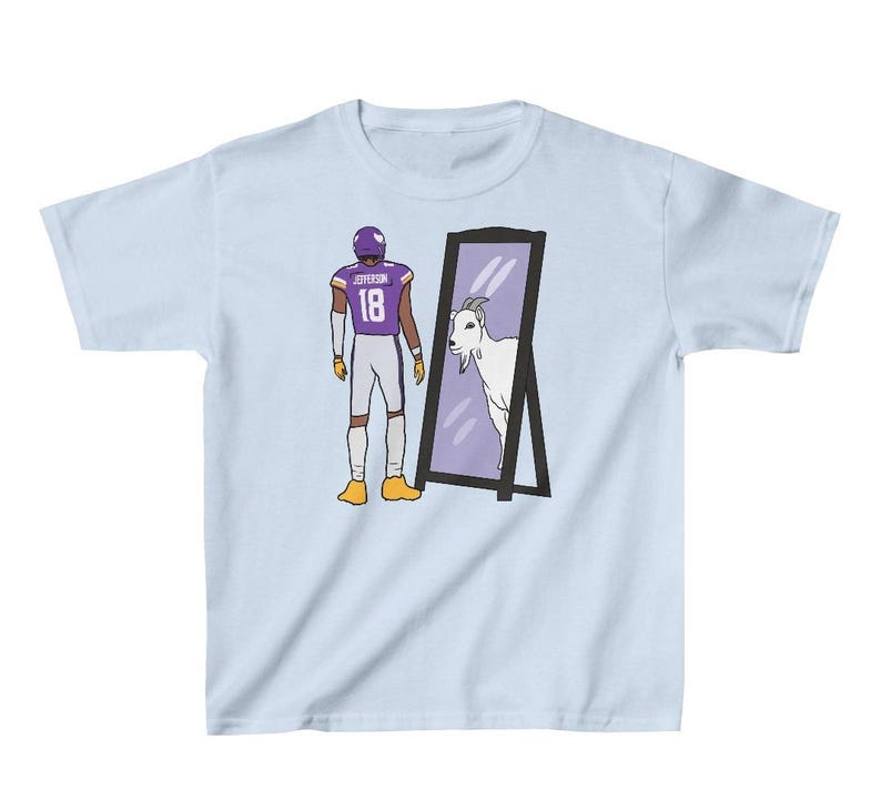 Toddler T-Shirt Justin Jefferson Mirror GOAT Tee Kids Sizes 120