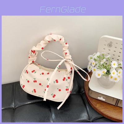 Nylon Purse For Women With Floral Pattern Small Crossbody Bag For Daily Use