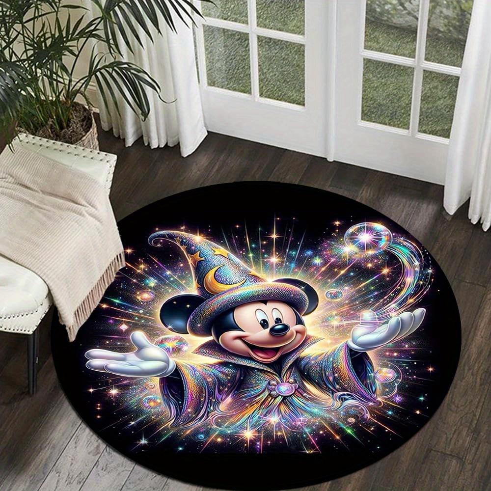 

1pc Mickey Mouse Mickey Round Area Rug , Playroom Bedroom Living Room Indoor Decor Rug , Perfect for Leisure Areas , Bedside , Cloakroom , a 80cm/31.5in