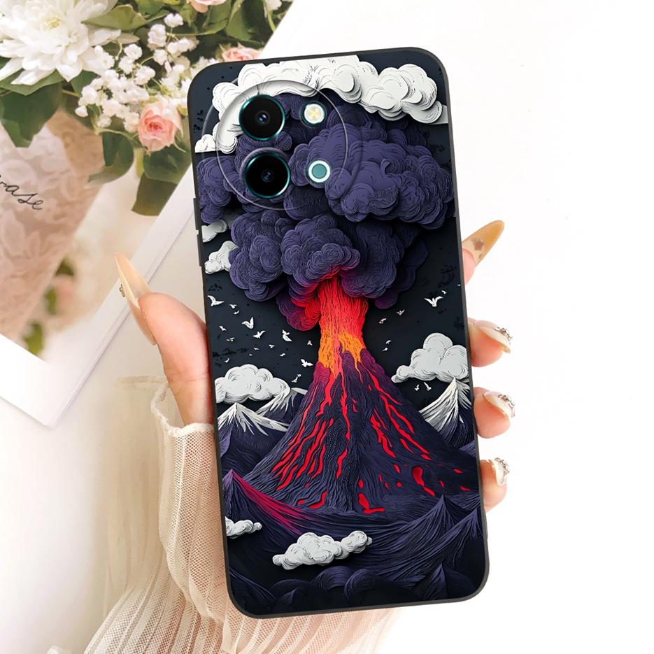 For Vivo Y38 5G Case Vivo Y58 V2355 Cute Cat Duck Cartoon Cover Soft TPU Matte Phone Case For Vivo Y38 Y 58 VivoY38 VivoY58 Bags