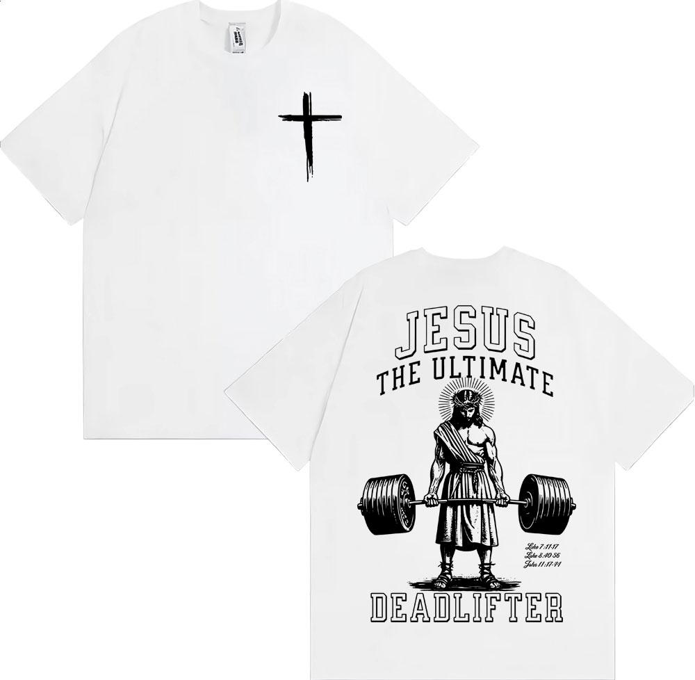 Ostern Jesus Der ultimative Kreuzheber Grafik T-Shirts Herren Damen Heißer Verkauf Lockeres T-Shirt Harajuku Übergroßes Lässiges Komfort-T-Shirt