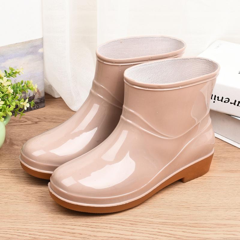Low Tube Rain Shoes Women's Rain Boots Water Shoe Cover Shoes Non-slip Rubber Shoes Daily Water Boots OEM Labor Insurance