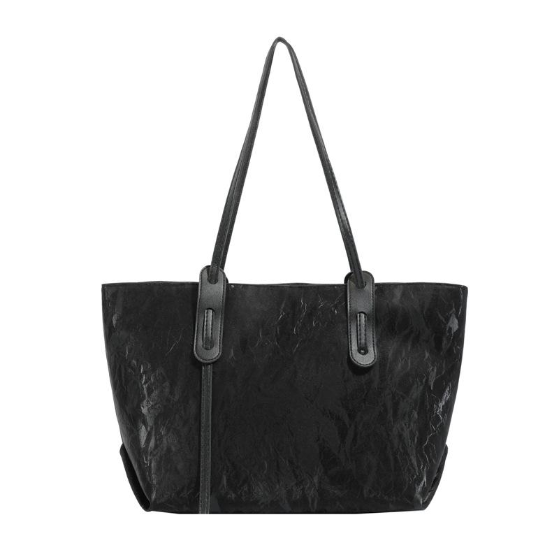 

Fashion texture tote bag women s new casual simple largecapacity shoulder bag student class commuter bag