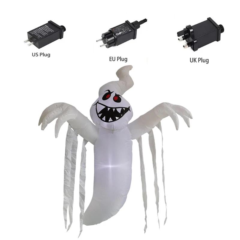 

1.5M Halloween Inflatable Toys Ghost Outdoor Holiday Decor Courtyard Prop Built-in LED Lights Ornament Party Inflatable Model UK