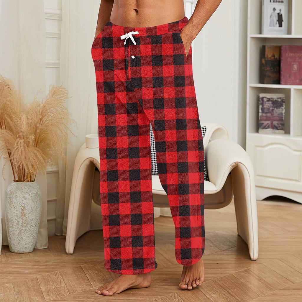 Men's Allover Printed Home Pants Sleeping Pajama Pants Long Pants Pajama Pants