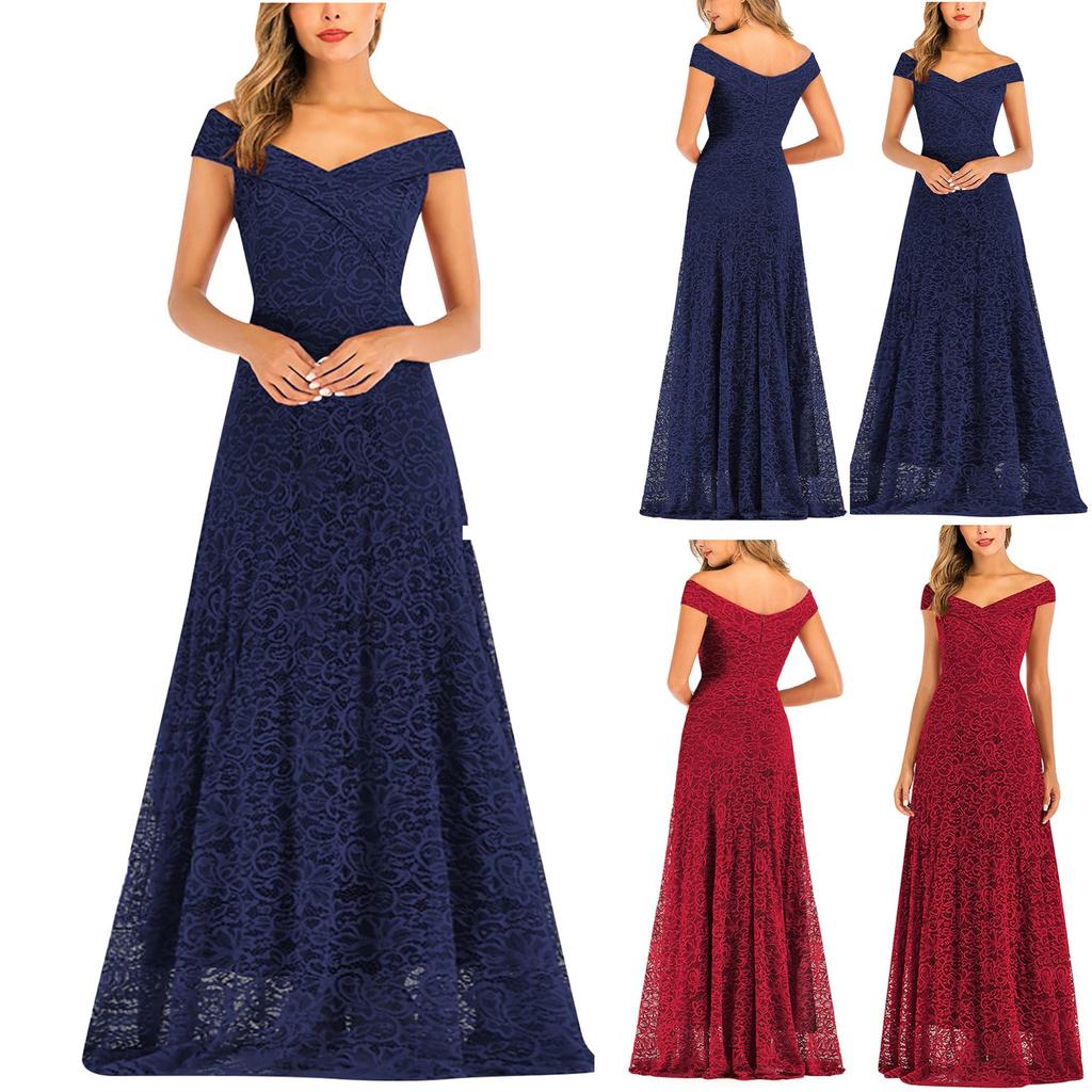 Modisches Damenkleid im Retro-Stil mit breiter Taille und genähter Spitze im Burst-Stil aus der Kollektion mit einfarbiger Taille und großem Saum
