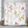 Floral Shower Curtain Flower Fabric Cloth Shower Curtains For Rustic Vintage Bathroom Decor Bath Curtains Watercolor Chic Cosmos