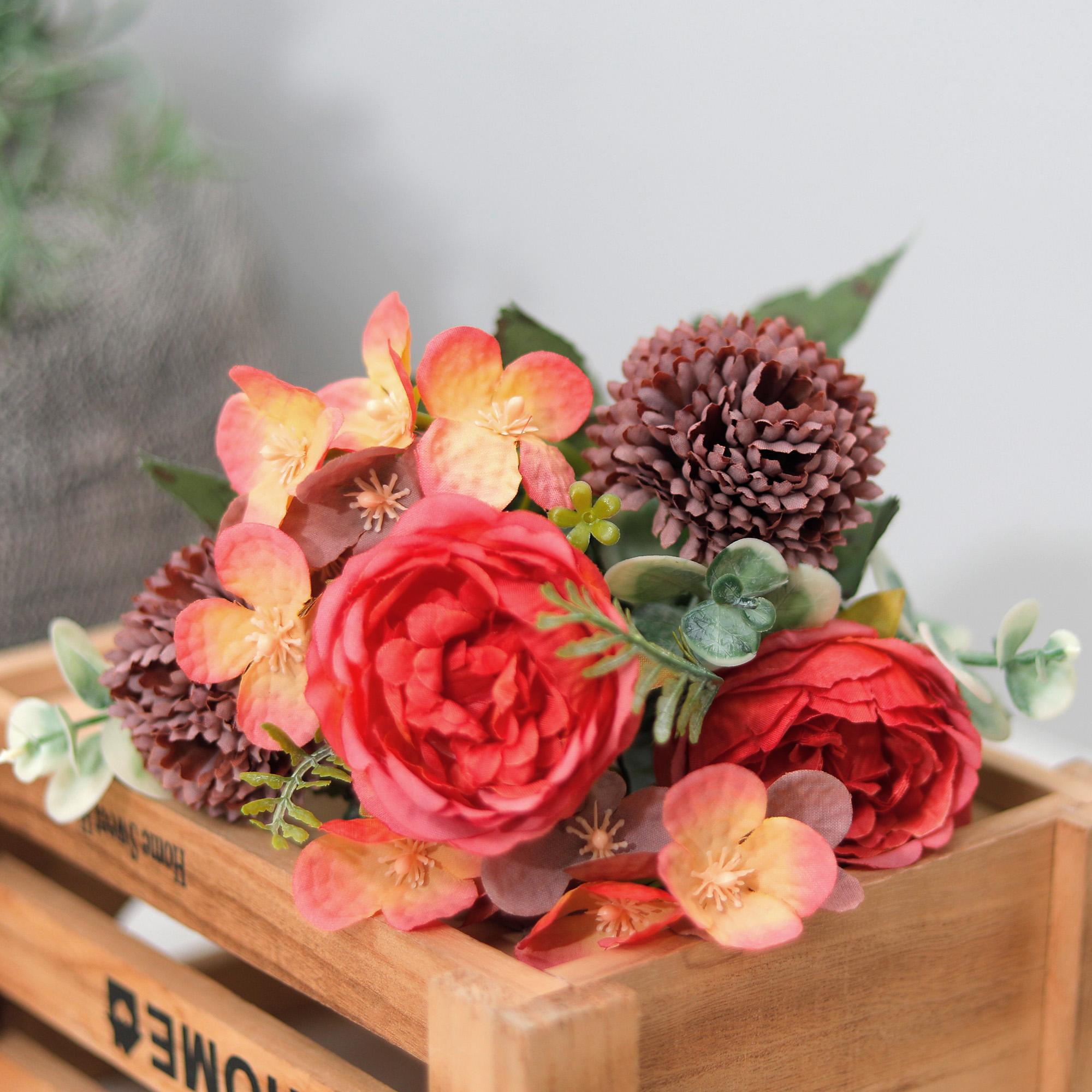 

Розовый шелк искусственные пионы цветы шар хризантема высокое качество букет для дома свадьба открытый сад аранжировка искусственный цветочный декор