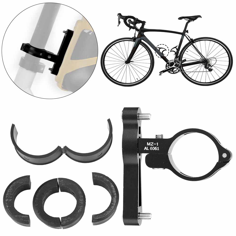 Venkovní adaptér na košík na láhev na kolo z CNC hliníkové slitiny, základna pro přizpůsobení, černá