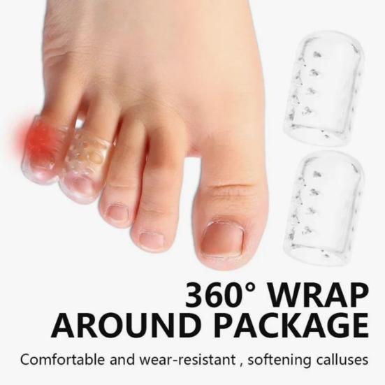 Silicone Toe Covers Soft Stretchy Toe Protectors for Men Women Breathable Anti-Friction Gel Caps Foot Care Sleeves
