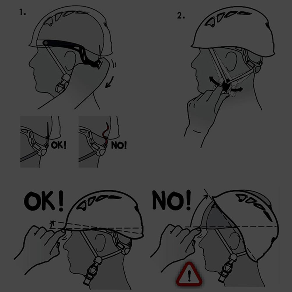 High Strength Safety Protective Helmets Adjustable Safety Helmet with Chin Pad for Mountaineering