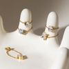 Elegant Adjustable Chain Ring Exquisite Finger Jewelry Fashion Zirconia Chain Rings  Daily Wear