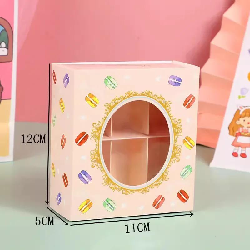 

Macaron Cookies Packing Box 6 Grids Cupcake Storage Holder Muffins Cupcakes Paper Case,Baking Accessories Wedding Party Supplies