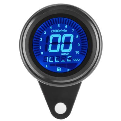 Motocyklový multifunkční měřič Otáčkoměr Počítadlo kilometrů Palivoměr Rychloměr 12V Univerzální(Černá )