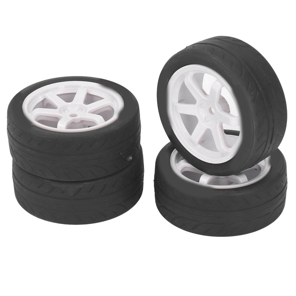 4 Pcs RC Car Tires Rubber Plastic RC Car Wheel for 01 02 XV01 XV02 1Celsius10 Remote Control Vehicle