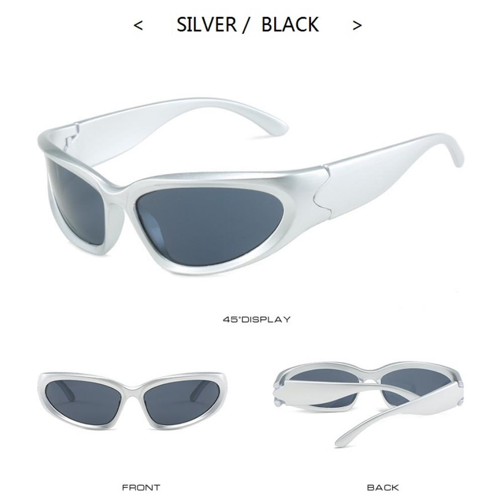 Popular Women's Sunglasses Punk Sunglasses Unique Sports Sun Glasses Men UV400 Goggle Shades Mirror Colorful  Eyewear