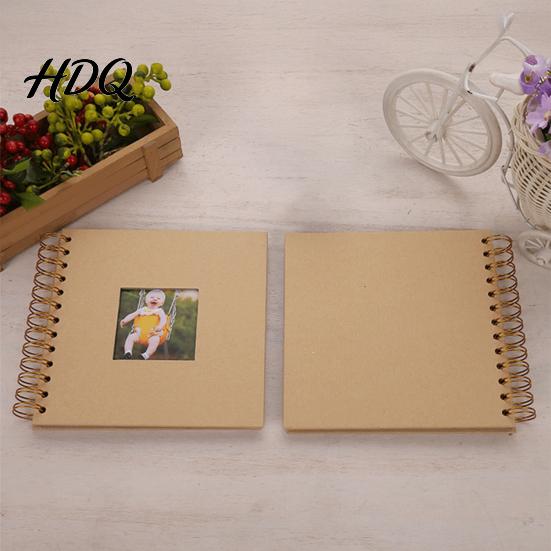 Small Photo Album Album 6 Inch Baby Memory Book Mini Scrapbook for Kids with Stickers & Decorative Compact Borders DIY First Year Milestone