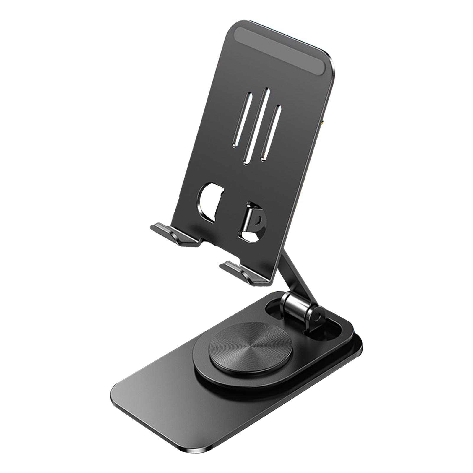 Phone Holder 360 degrees Rotation Height   Foldable Portable Metal Desk Phone Dock Holder for Phone Tablet