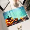 1pc V- Halloween 3D Visual Clown Absorbent Mats Anti-Slip Mats Home Decor Supplies Carpets Home Kitchen Floor Mats