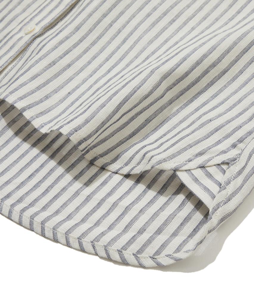 PENFIELD Roll-Up Striped Linen Shirt Blue_Fs2Wr25F