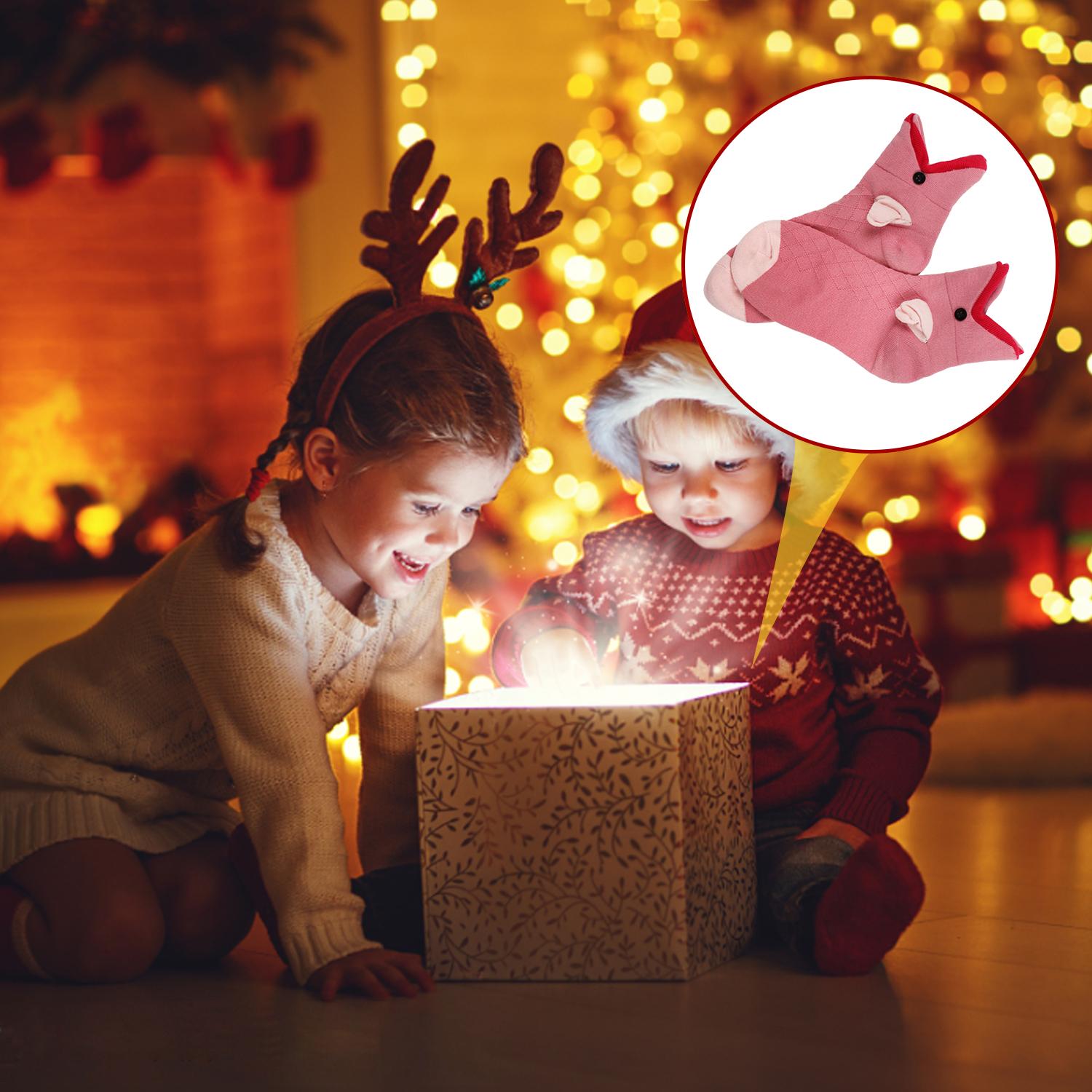 

Вязаные носки для женщин и мужчин, милые вязаные носки с животными, забавный узор для вязания, носки с манжетами