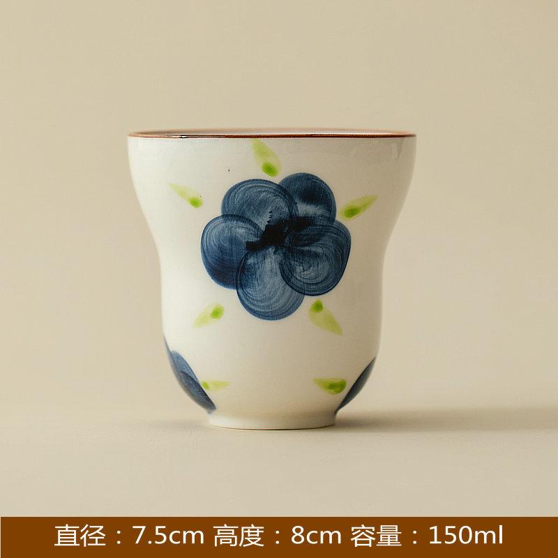 Hand Painted Gourd Shape Ceramic Cup Japanese Underglaze High Aesthetic Tea Water Cup Personal Master Cup Home Use Gift