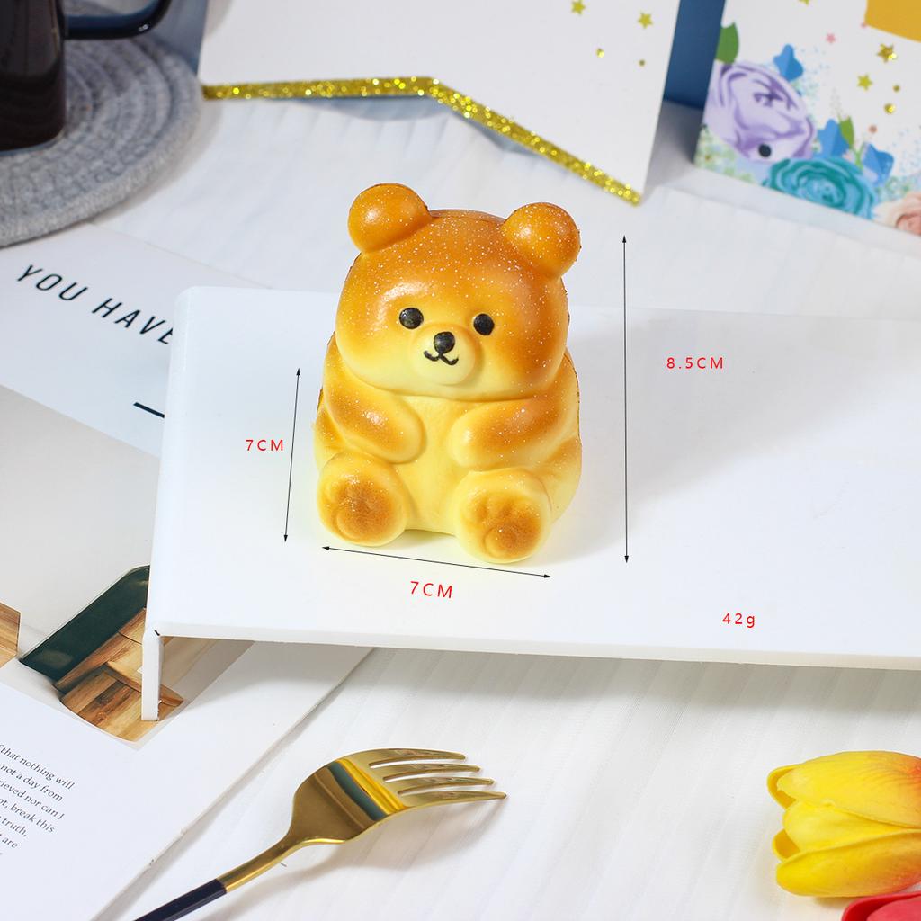 Dessin Animé Animal PU Jouet à Rebond Lent Simulation Mignon Ours Capybara Pain Avec Parfum Jouets à Presser Soulagement du Stress Cadeaux Enfants