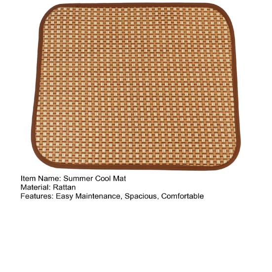 Summer Cool Mat for Pets Scratch-Resistant Wear-Resistant Large Breathable Natural Rattan Cooling Mat Anti-Slip Pet Bed