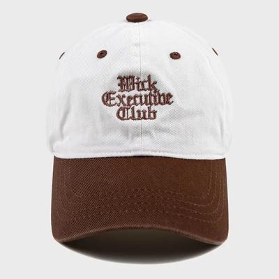 Color Block EXECUTIVE CLUB Washed Ball Cap - Brown