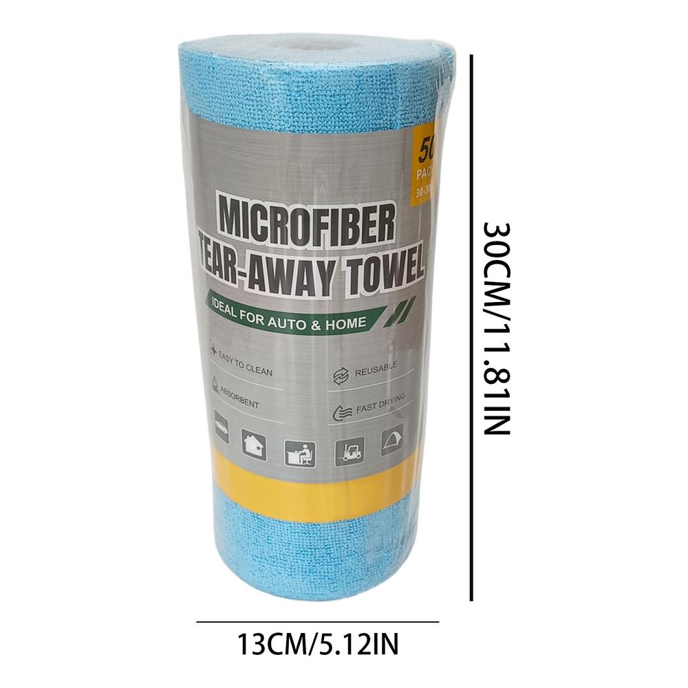 Microfiber Cleaning Cloth Roll Easy Tear Off Absorbent Rags Absorbent Microfiber Rags For Kitchen Bathroom Mirror Dish Stove