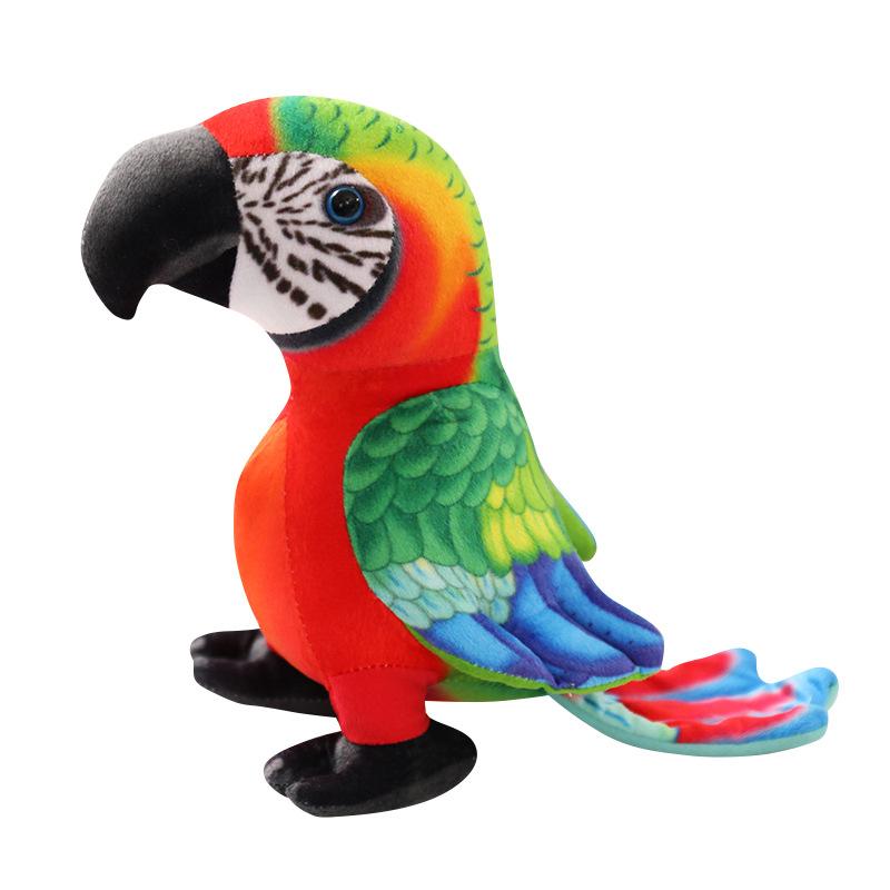 Cute Simulation Parrot Doll Plush Toy Zoo Peacock Doll Home Decoration Children's Soothing Doll